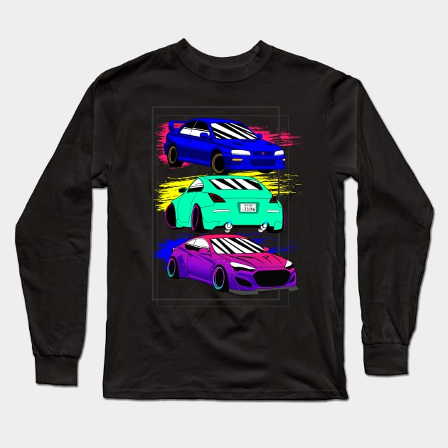 Subaru Nissan Hyundai Tuner Culture Long Sleeve T-Shirt by thesupragoddess